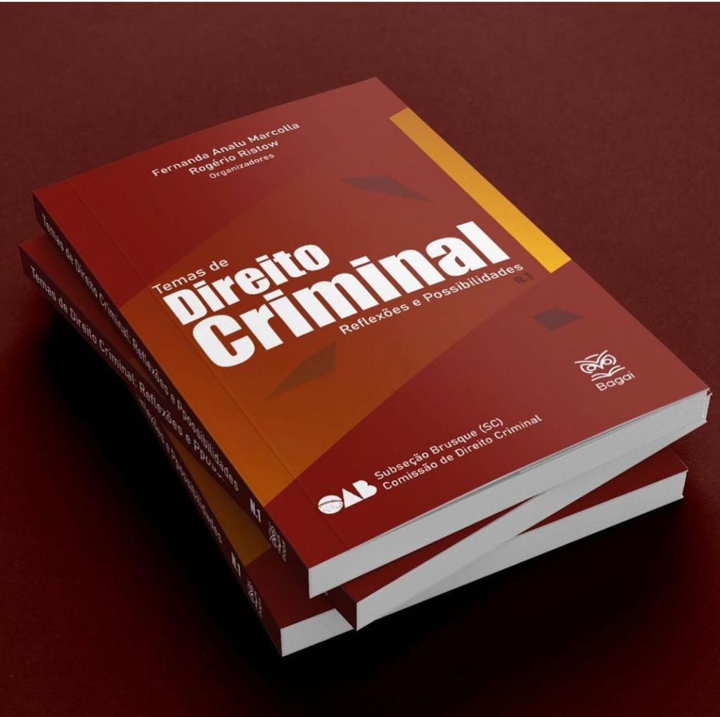 Comissão de Direito Criminal da OAB de Brusque lança livro nesta quinta-feira, 16