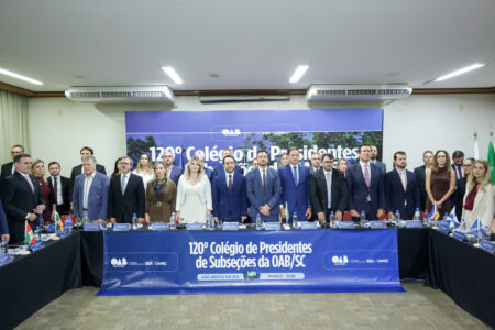 OAB Brusque participa do Colégio de Presidentes e endossa encaminhamentos da Carta de São Bento do Sul